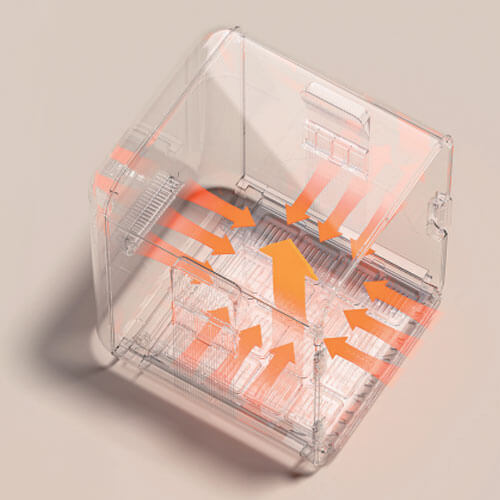 5面循環式の送風構造